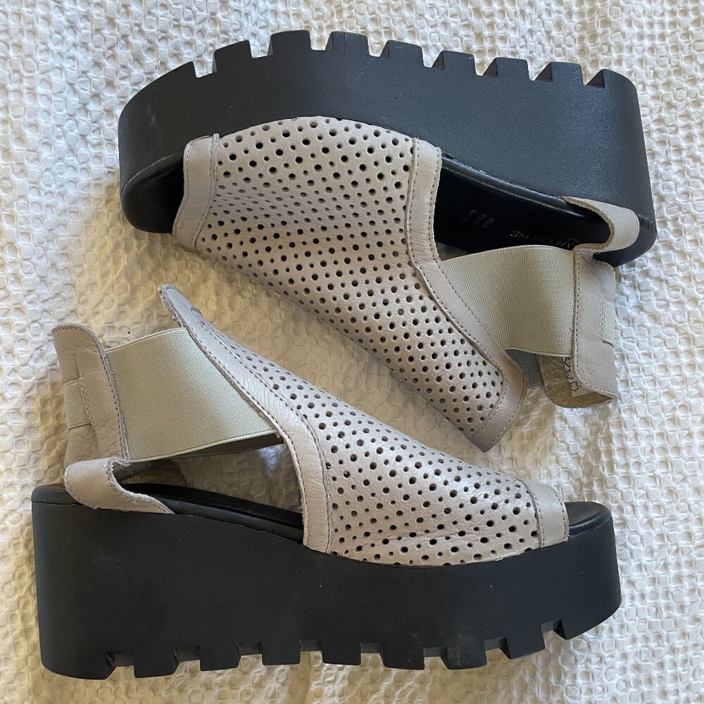8100 MELROSE Slingback Wedge Platform Sandal Size 41